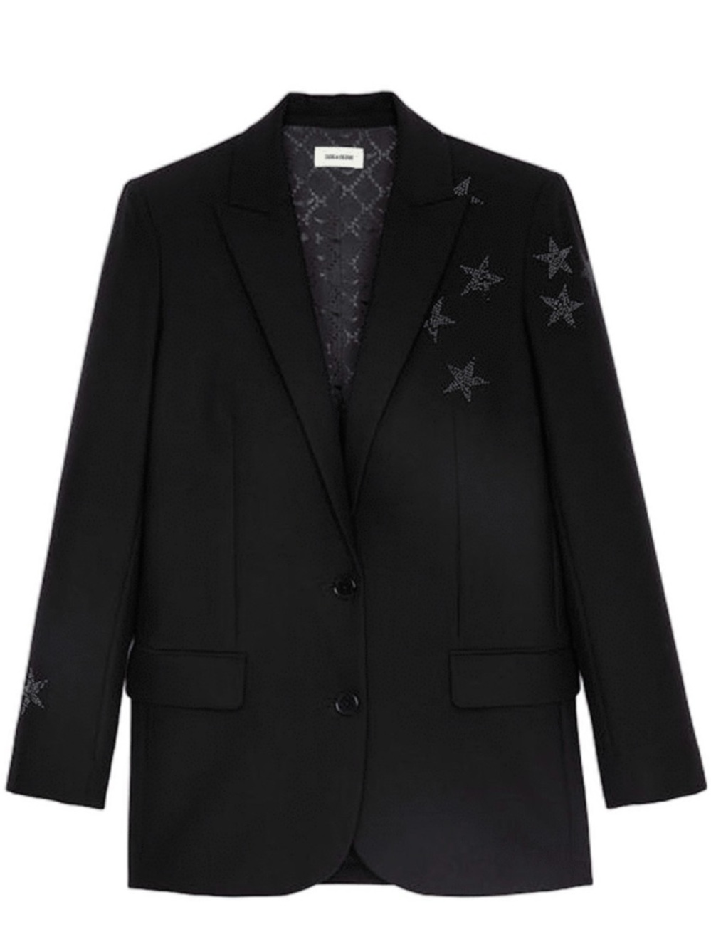 Zadig & Voltaire  Viva Strass Star-Embellished Black Blazer